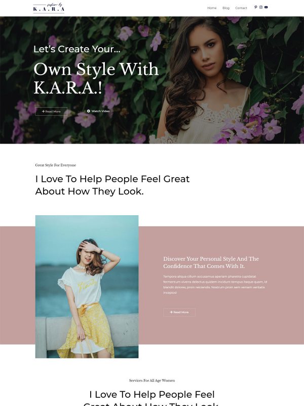Template de blog de moda