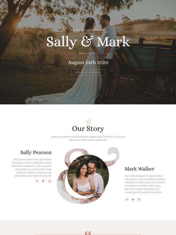 Template de convite de casamento